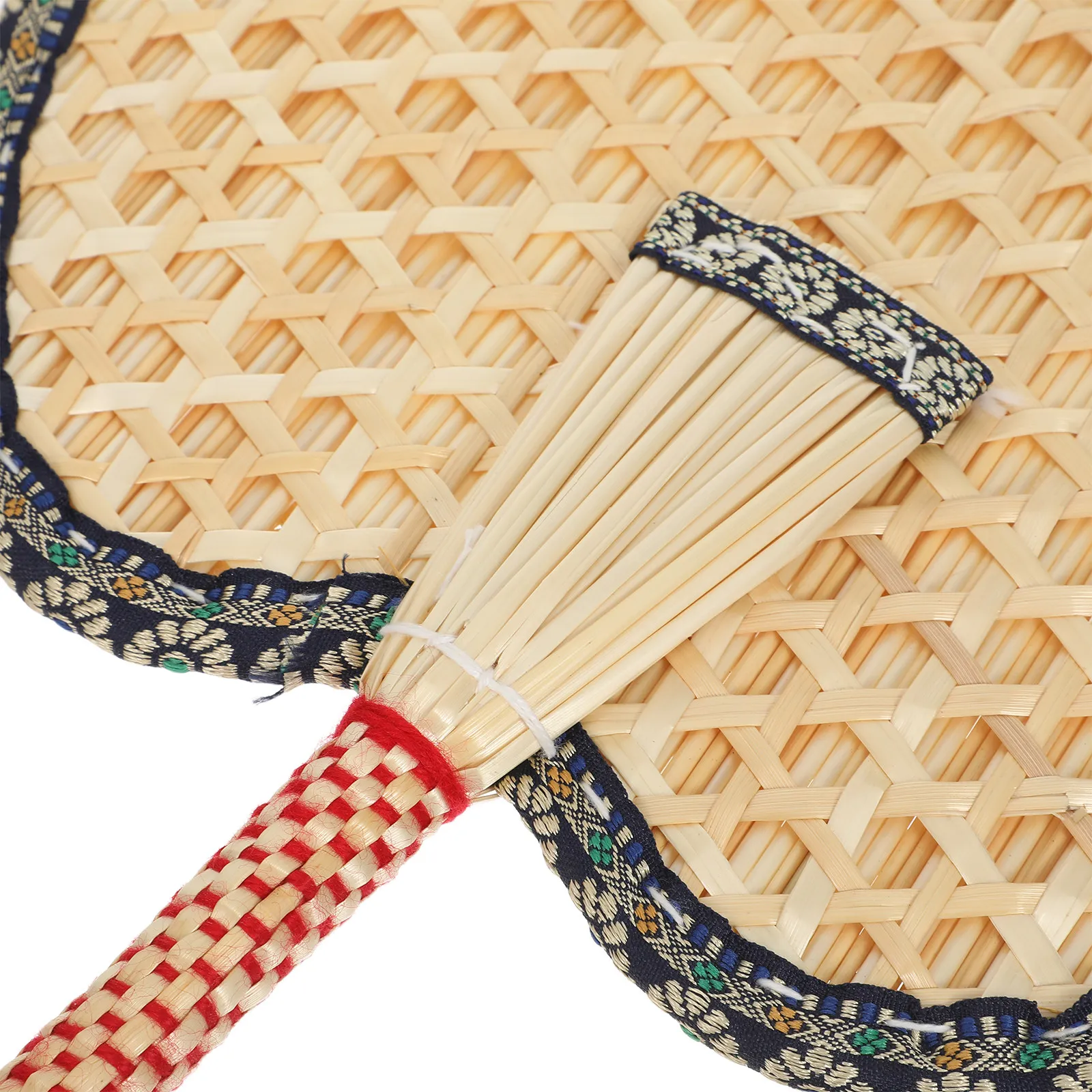 Hand Woven Fan Handheld Wheat Straw Fan Chinese Rustic Craft Large Summer Cooling Indoor Outdoor Event Fans Portable Traditional