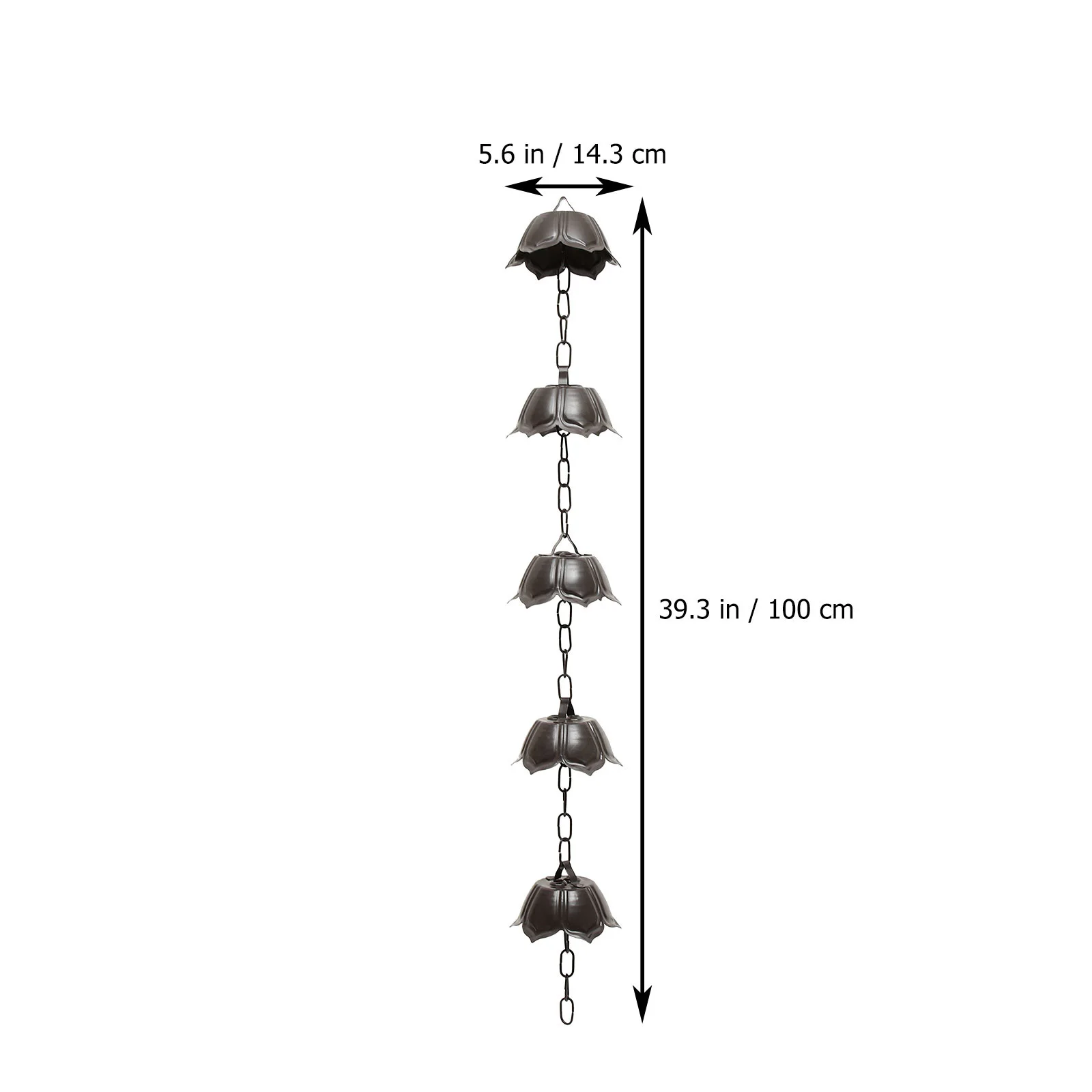 

Aluminum Rain Chain for Outdoor Garden Durable Waterfall Chains Metal Catcher Drainage System Anti Rust Easy Install Garden
