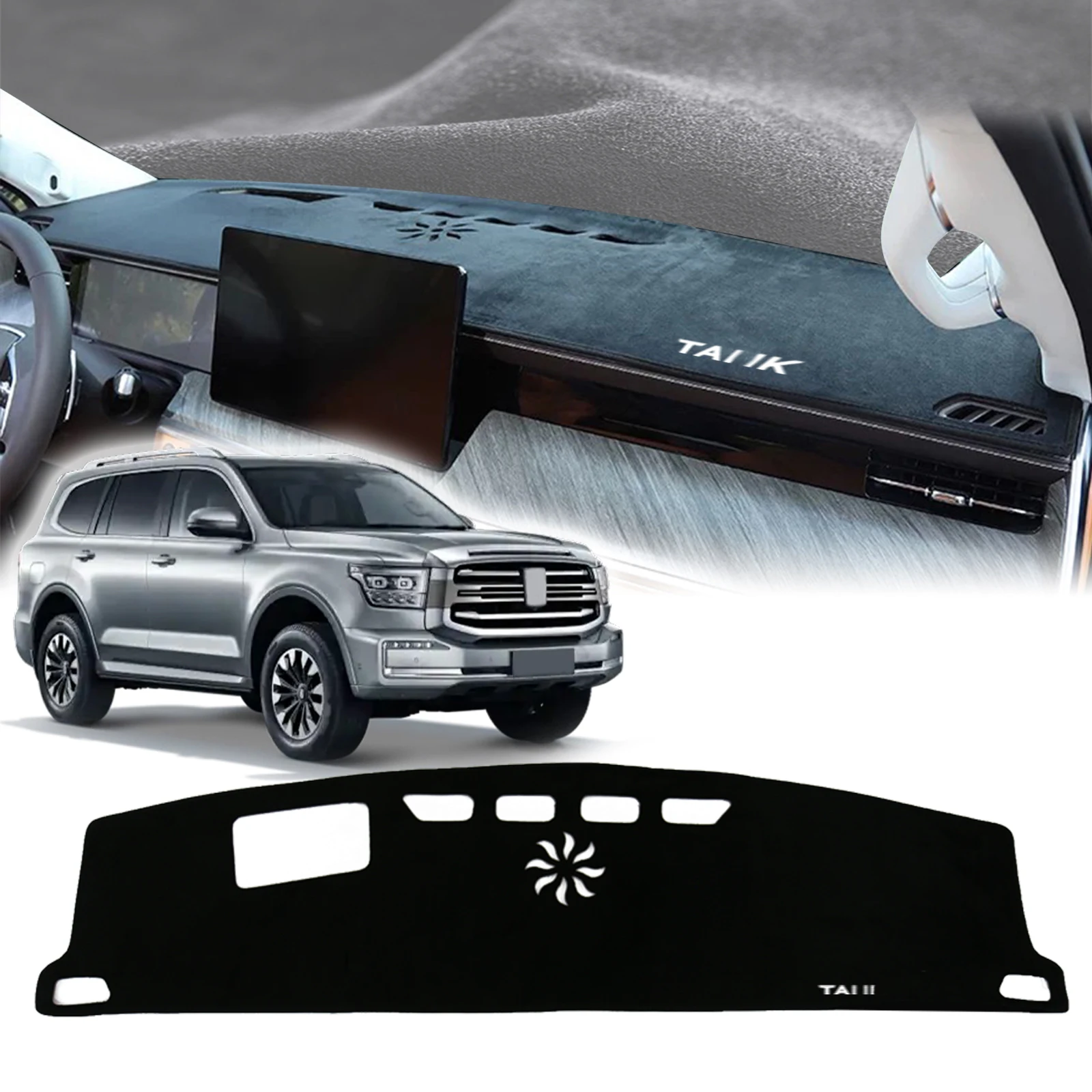 

fit for GWM Tank 500 2022 2023 2024 WIHTE LOGO Dashmat DashMat Sunshade Dashboard Cover Pad Protective Carpet Car Accessories