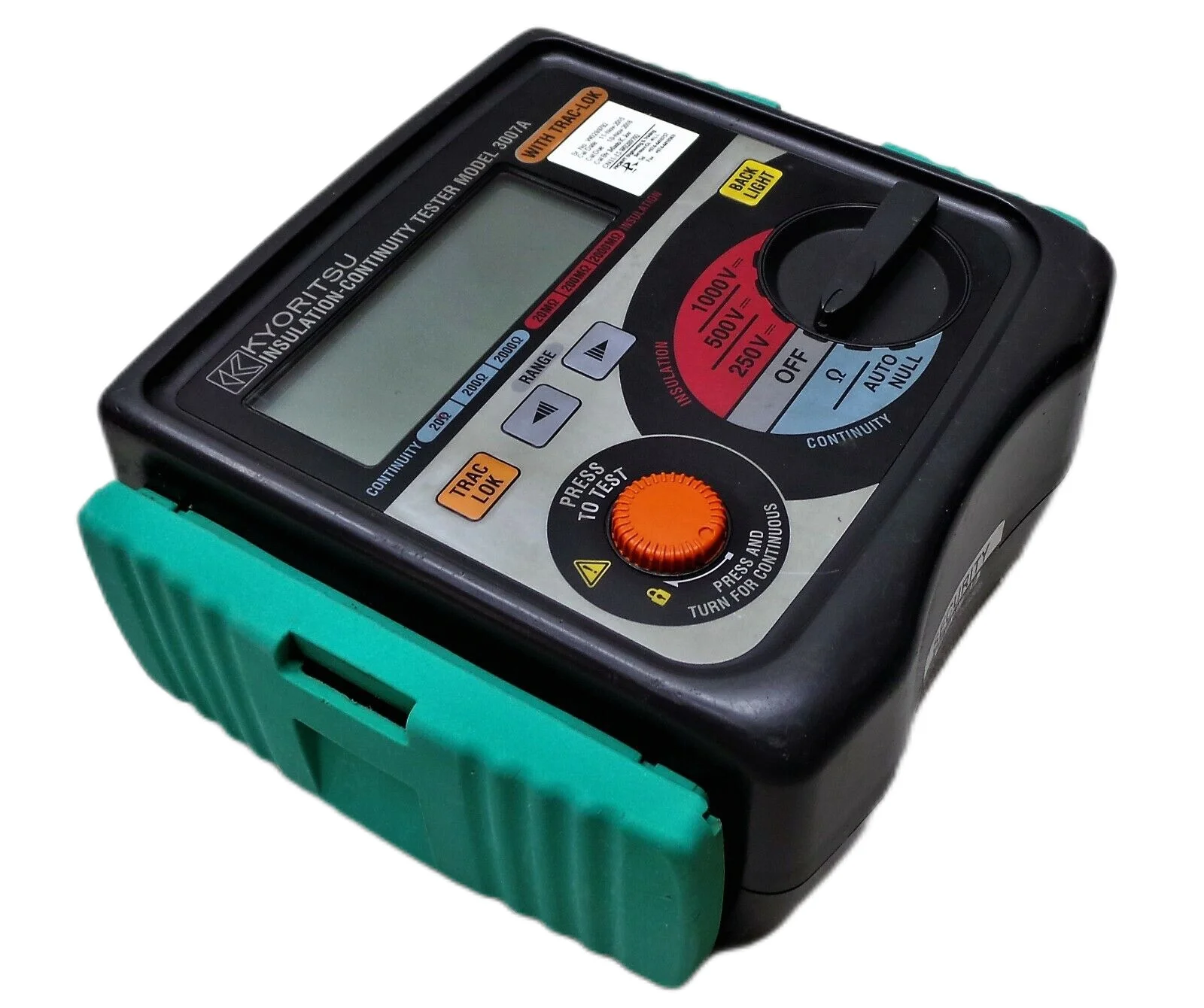 Kyoritsu 3007A Digital Insulation Continuity Tester Insulation Resistance Meter KEW3007A