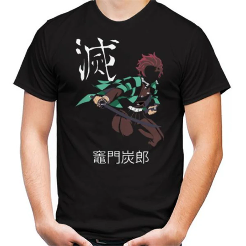 

Demon Slayer Short Sleeve Vintage Tee Fans Loose Cotton Top Demon Slayer Anime Men Women Summer Demon Slayer Tanjiro Anime Tops