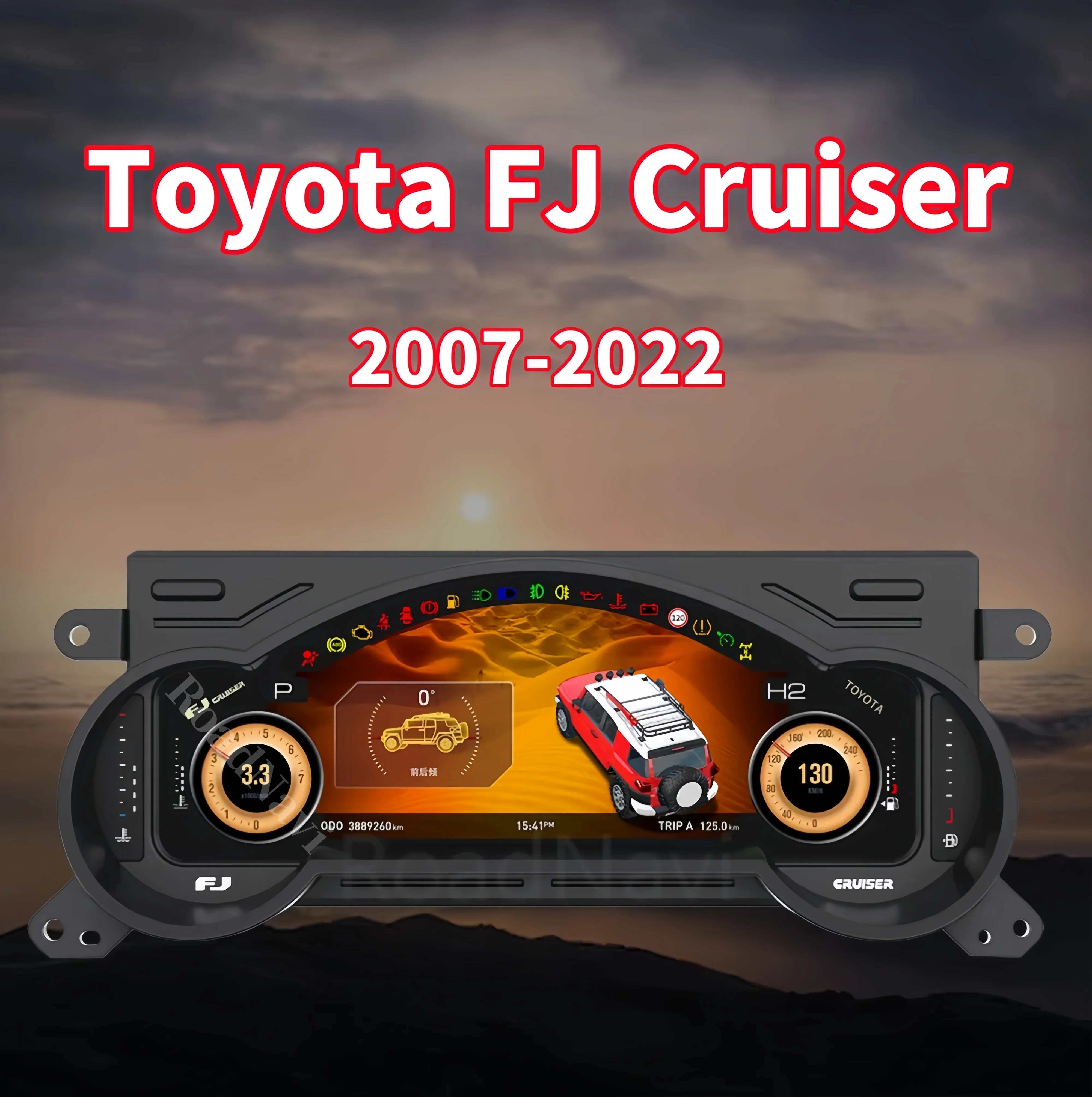 Car Auto Speedometer For Toyota FJ Cruiser 2007-2022 LCD Digital Cluster Car Upgrade Dashboard Instrument