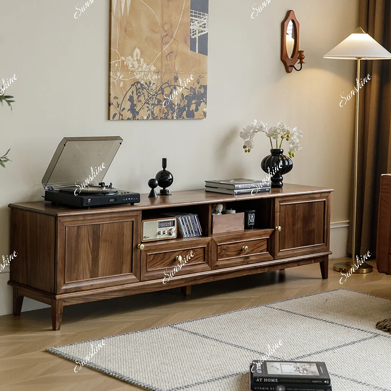 

North American Black Walnut Hall Cabinet Log Modern Simple Storage Locker