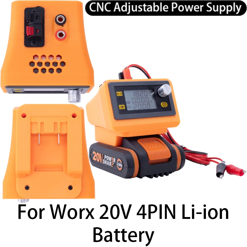 CNC Adjustable Power Supply for Worx 20V 4PIN Li-ion Battery Voltage Stability, DC Regulation, Portable Adjustable Power Supply