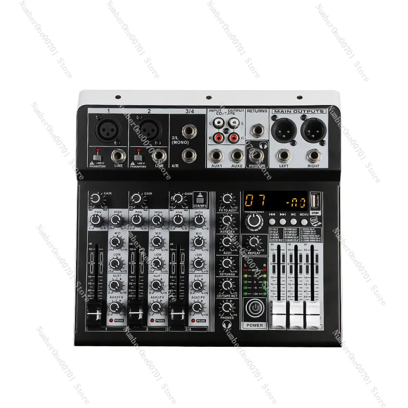 

Four-way KP4 Small Mixer Mobile Phone Sound Card Computer Audio Mixer Recording DSP Effects Professional