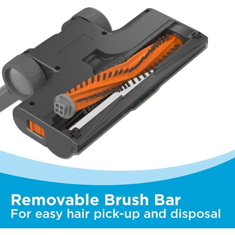 BLACK+DECKER POWERSERIES+ 20V MAX 무선 스틱 진공청소기(LED 바닥 조명 포함), 경량, 탈착식 배터리(BHFEA18D1)