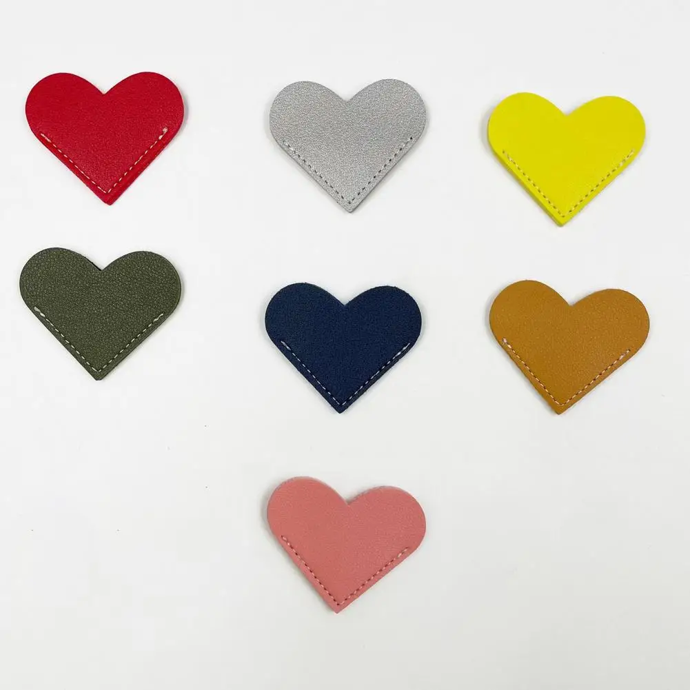 Закладки для скрапбукинга, винтажные закладки в форме сердца из искусственной кожи, закладки с тонкой текстурой, износостойкие декоративные уголки для книг