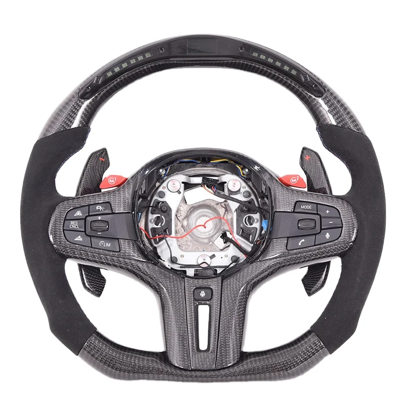 Perforated Leather Custom Carbon Fiber Steering Wheel with LED for  M5