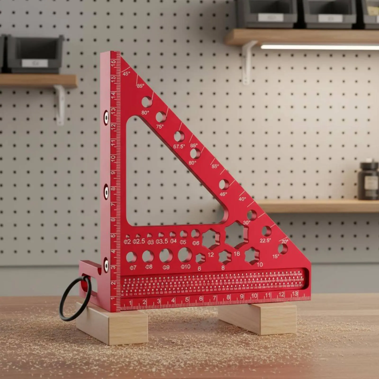 

3d Multi-Angle Measuring Tool Aluminum Alloy Miter Angle Ruler Miter Triangle Ruler Rust Resistant Woodworking Square Protractor