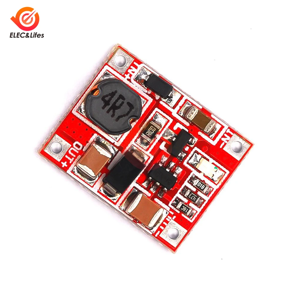 5 uds DC-DC 3V a 5V 1A módulo de fuente de alimentación de refuerzo convertidor placa de circuito de aumento más alta eficiencia 96% Ultra pequeño