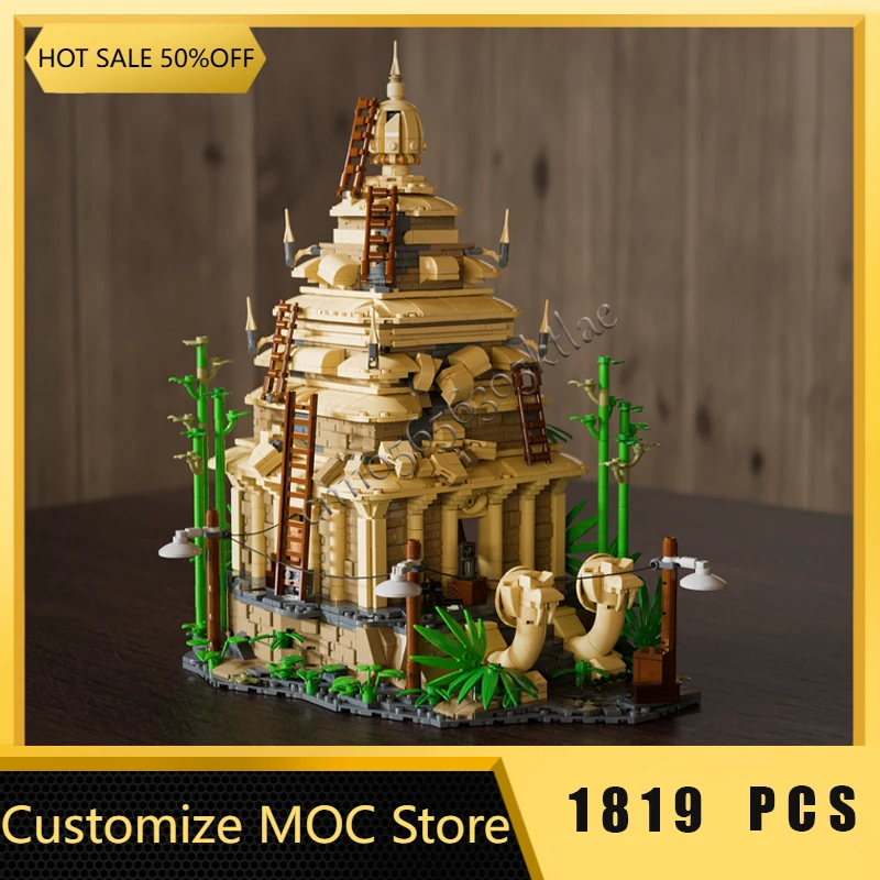 

НОВЫЙ 1819 шт. знаменитая игра, серия фильмов MOC, модель храма, сделай сам, креативная технология, идея, детская игрушка в сборе, головоломка, праздничные подарки