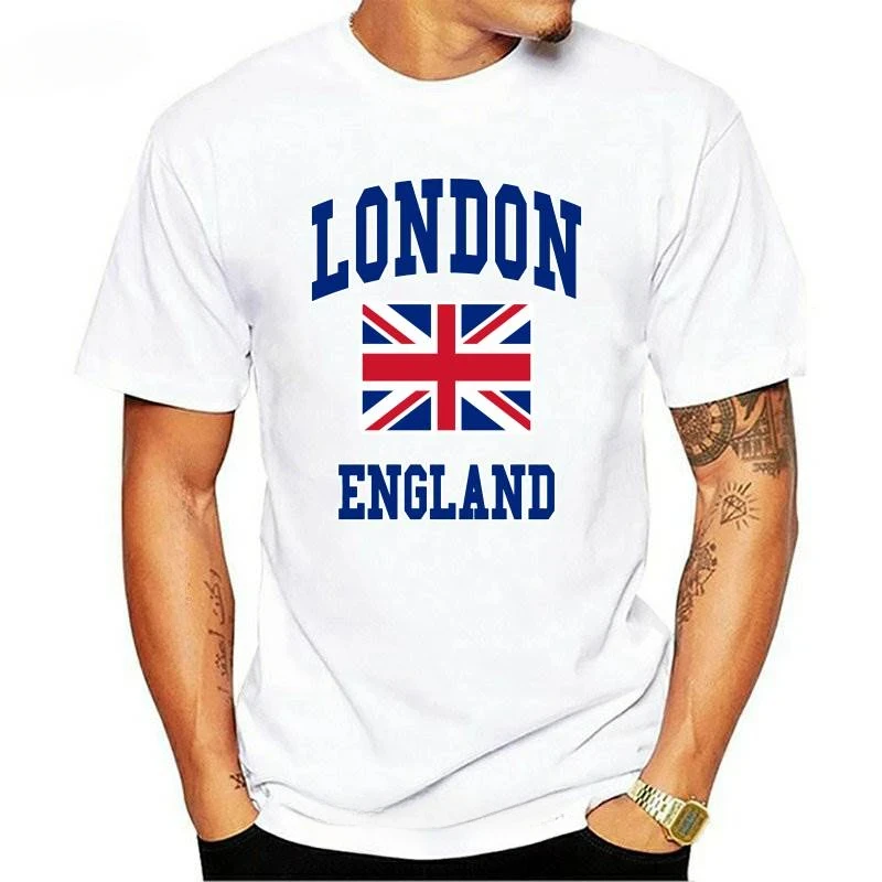 streetwea New England London Man Printed T-shirt Flag Britian Union Vintage Unisex Adult man Top Classic Aesthetic Ropa Hombre