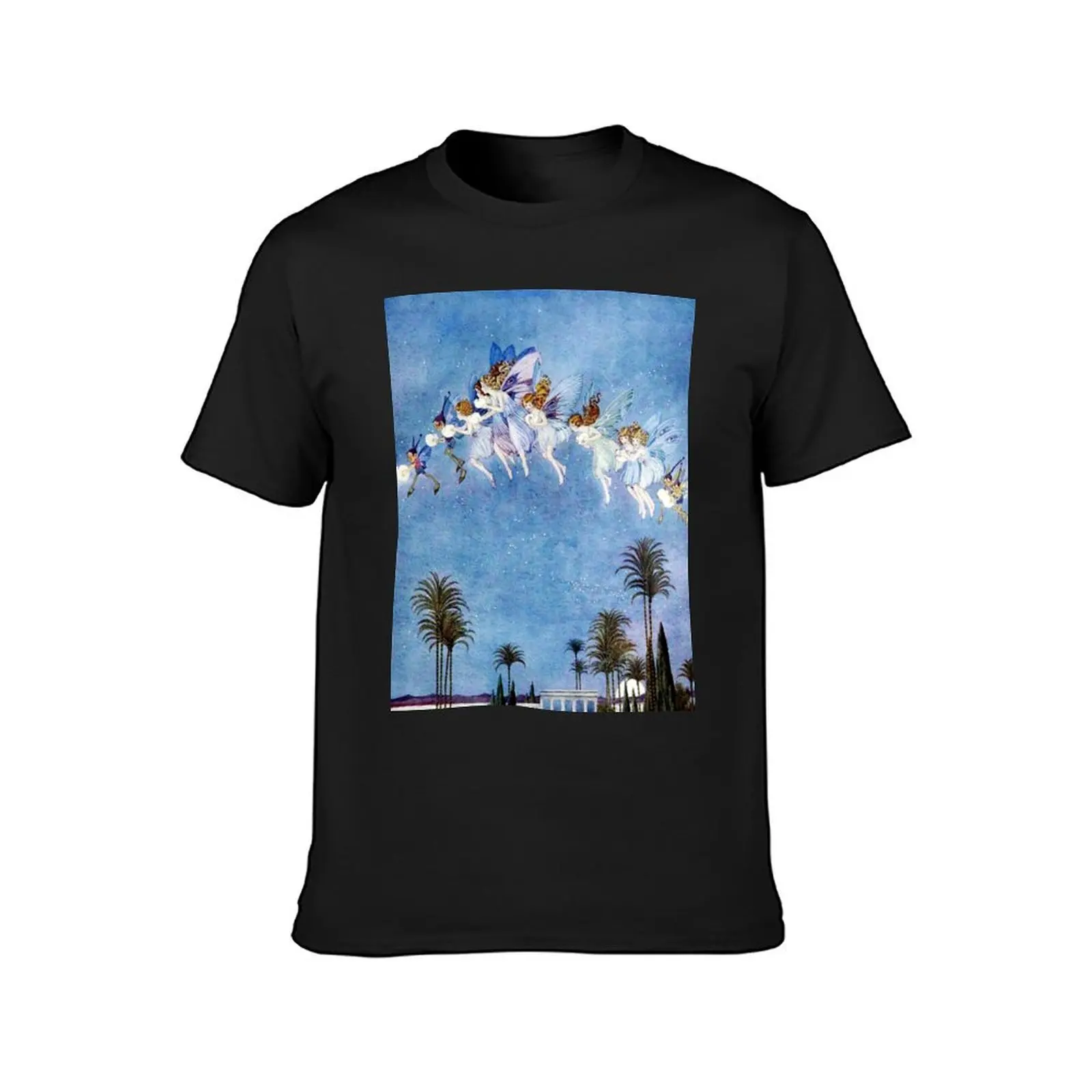 Fairies with Shells of Oil - Ida Rentoul Outhwaite T-Shirt summer top Short sleeve tee plain hippie clothes T-shirt men