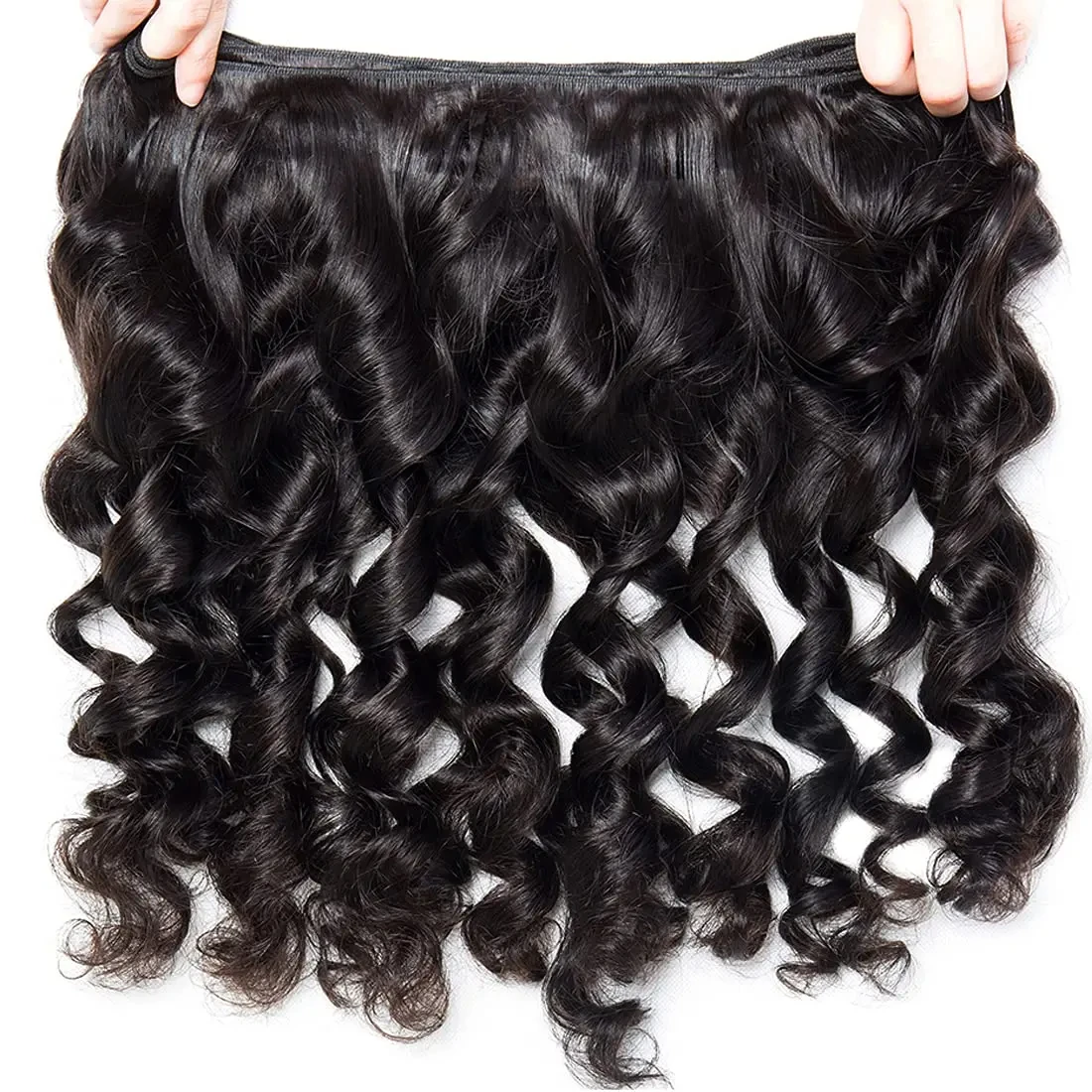 SoulGlow หลวม Wave Human Hair Bundles ปิดอินเดียผมสาน 4 PC รวมกลุ่มกับลูกไม้ปิด Wavy Human Hair Extension