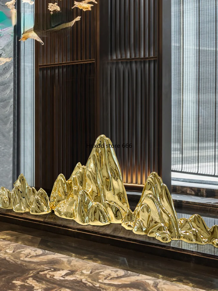 Large Rockery Decoration Floor Ornaments Courtyard Resin Sculpture Hotel Lobby Installation Artwork