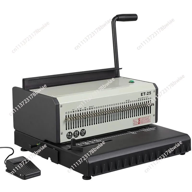 ET-25 Electric punching iron ring binding machine Double iron ring 40 hole automatic drawing knife binding machine