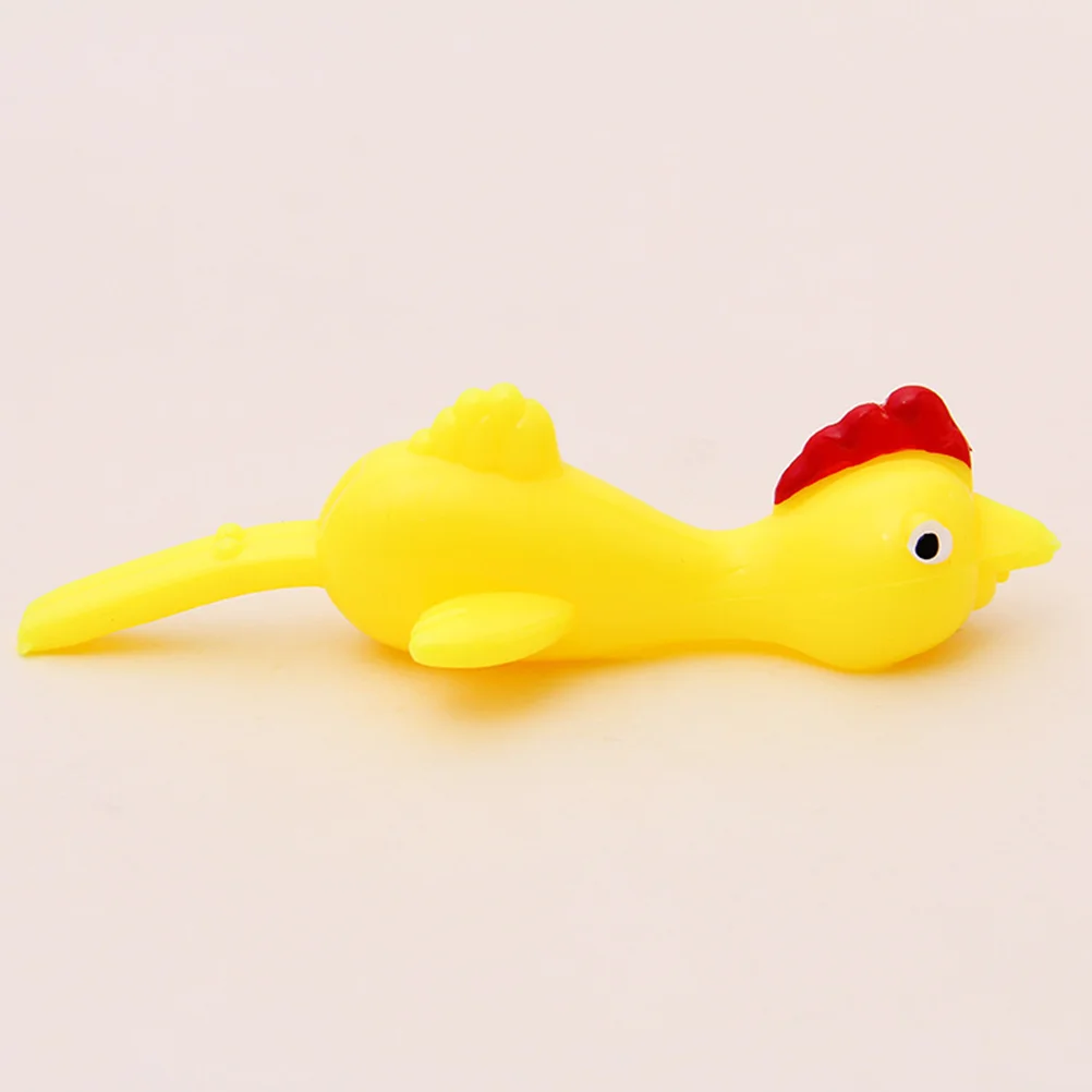 16 Pcs Catapult Toy Chicken Shooter Prank Prop Boys Toys Party Supplies Mini Animal Office