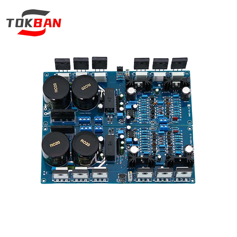 

TOKBAN 200 Вт + 300 Вт Регулируемая плата усилителя мощности класса A60 Высокомощный HIFI стерео усилитель мощности для домашнего кинотеатра