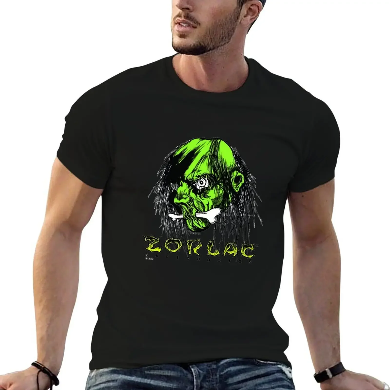 

Pushead Zorlac Skateboards Shrunken Head horror T-Shirt vintage graphic tee plus sizes hippie clothes quick-drying T-shirt men