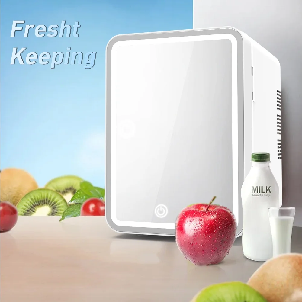 

Portable Mirrored Beauty Fridge 4L 3-Mode Led Adjustable Personal Refrigerator Touch Screen for Refrigerating Makeup Beverage