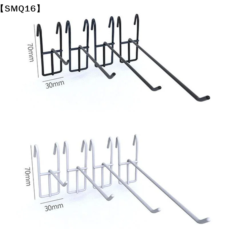 10Pcs Reusable Mesh Panel Hangers Storage Hook Removable Universal Net Panel Hooks Store Grid Wall Bracket Display Hooks【SMQ】