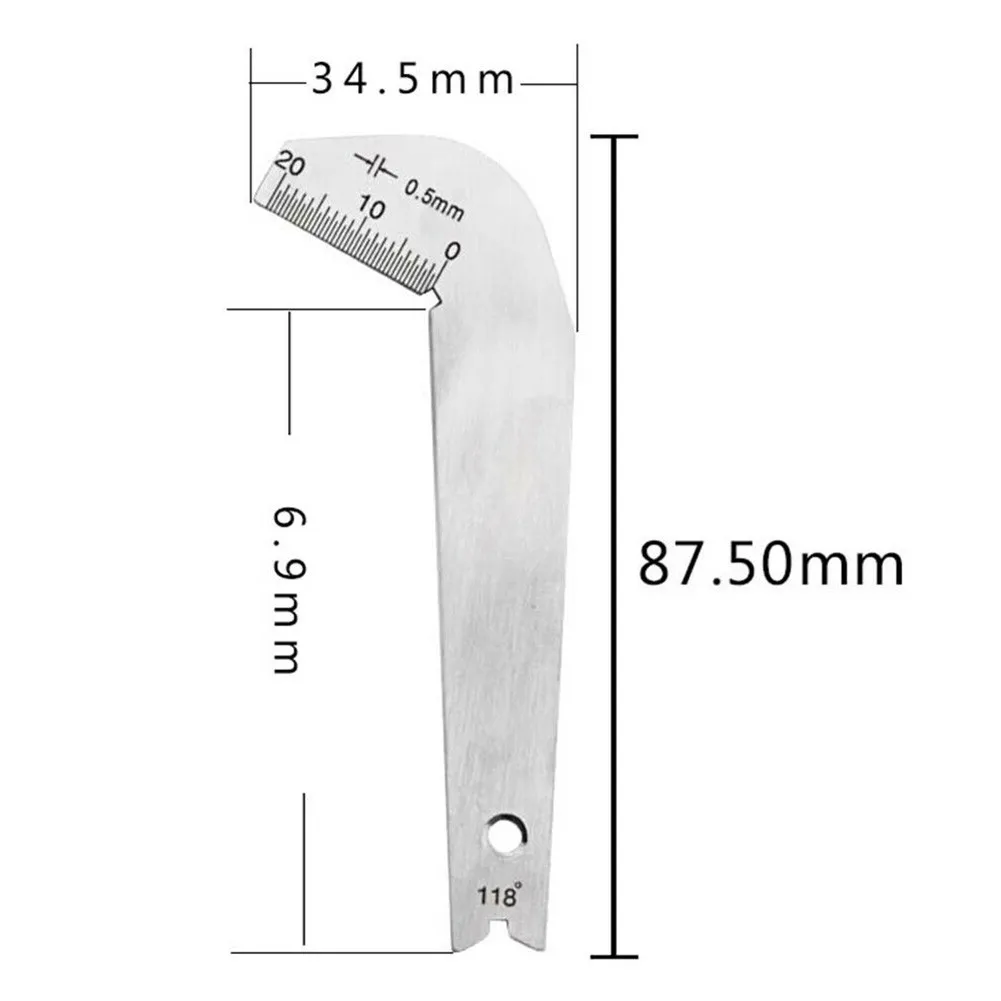 Sharpening Angle Inspection Angle Gauge High Strength Angle Gauge for Precision Sharpening of 118 Degree Drill Bit