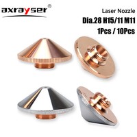 Laser Nozzle Dia.28mm H15/H11 M11 Caliber 0.8-6.0 Single/Double Layers for Raytools Precitec WSX Fiber Laser Cutting Head