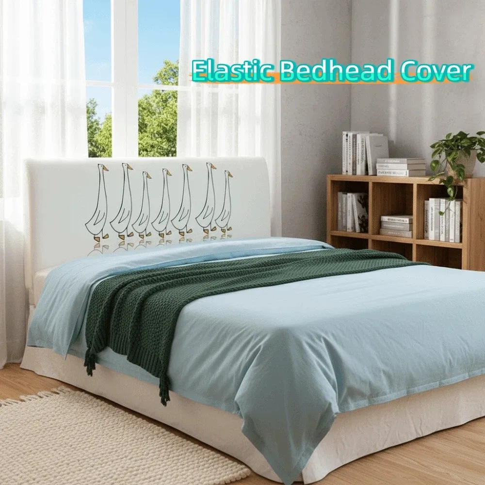 غطاء رأس سرير مرن برسوم كرتونية عالمية، تصميم مطبوع، واقي بجانب السرير غير قابل للانزلاق، غطاء رأس سرير سميك قابل للغسل لغرفة النوم