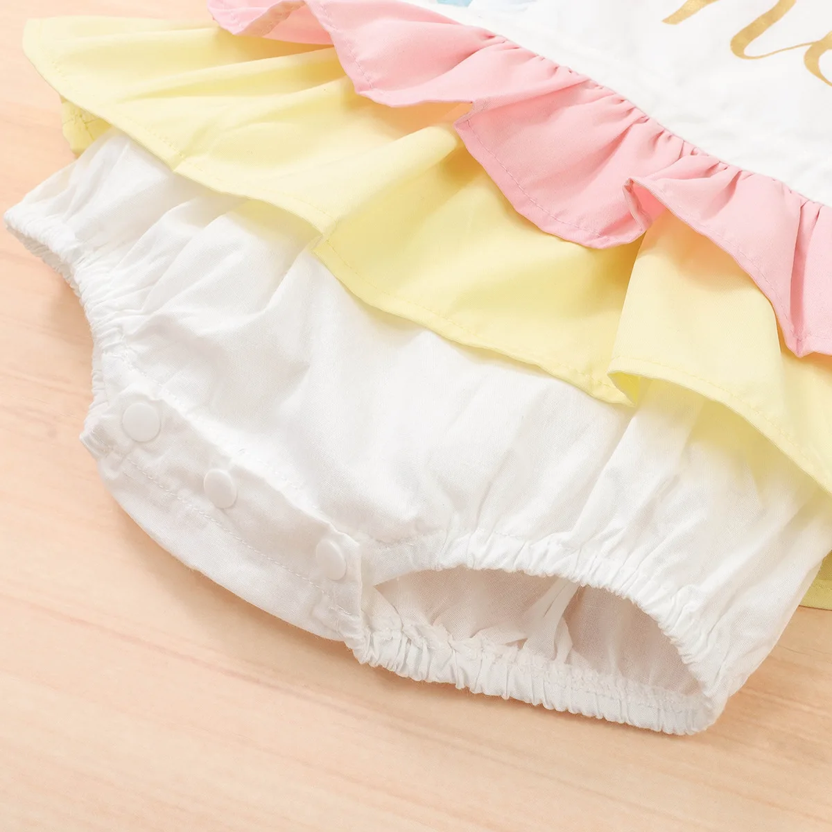 0-3 year old summer new newborn baby girl letter print skirt cute wrap butt triangle jumpsuit