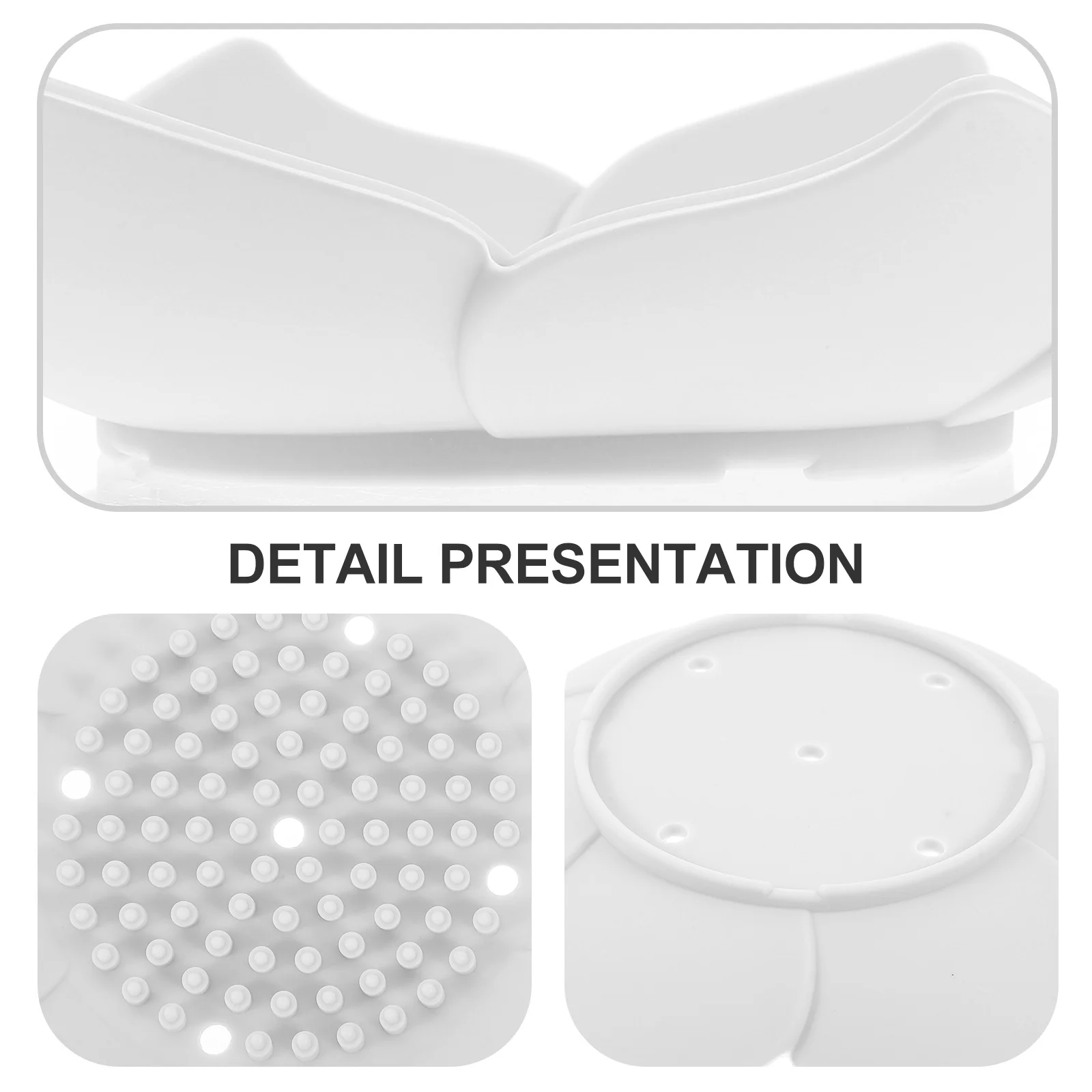

2Pcs Silicone Flower Soap Holder with Holes Self-Drying Soap Dish for Bathroom Kitchen Storage Tray