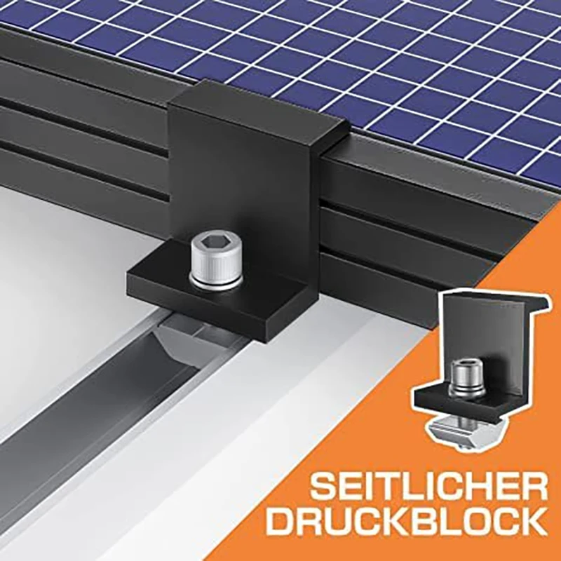10 stücke Solar Panel Montage Befestigungs Klemme Einstellbare Halterung Ende & Mitte Klemme PV Panel Clip Für Solar Panel PV Installieren zubehör