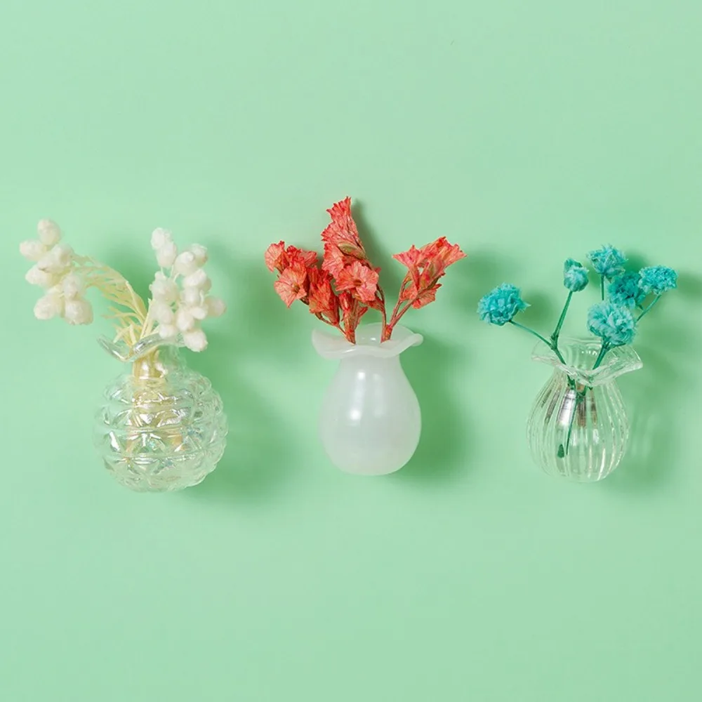 Ceramic Vase Fridge Stickers DIY Excluding Plants Refrigerator Magnets Chinese Style Exquisite Mini Plant Vase Living Room