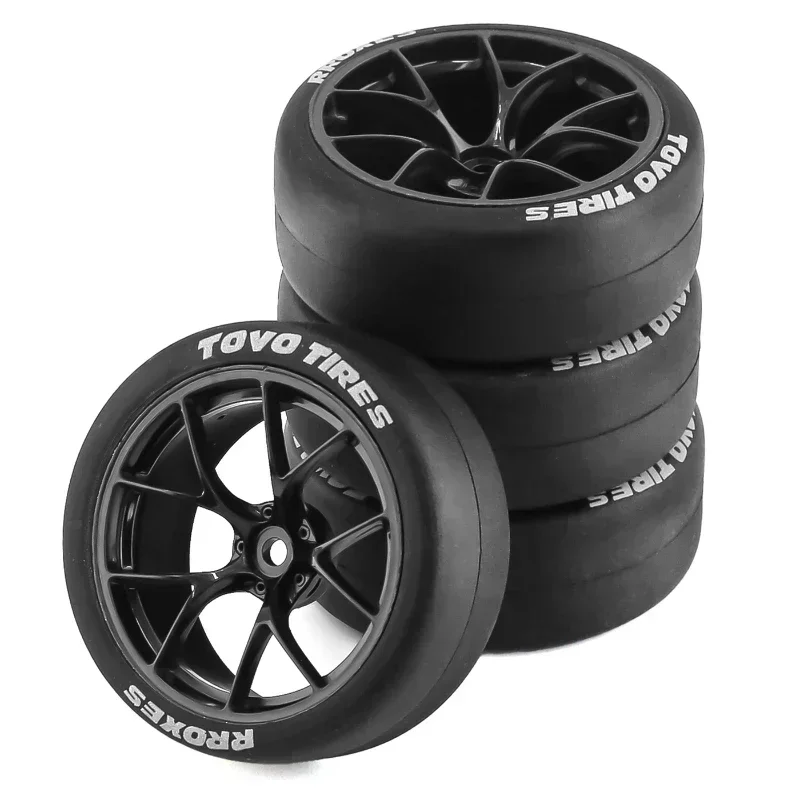 

4pcs for Tamiya TT01 TT02 XV01 PTG-2 Kyosho HPI HSP 65mm Hard Drift Tire 1/10 RC Drift Car On Road Touring Racing Car Tyre Wheel