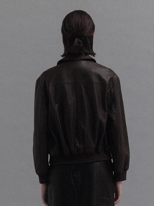 Or feminino zíper couro jaet longo sve retro motocicleta sle gola outono inverno nova chegada design faion