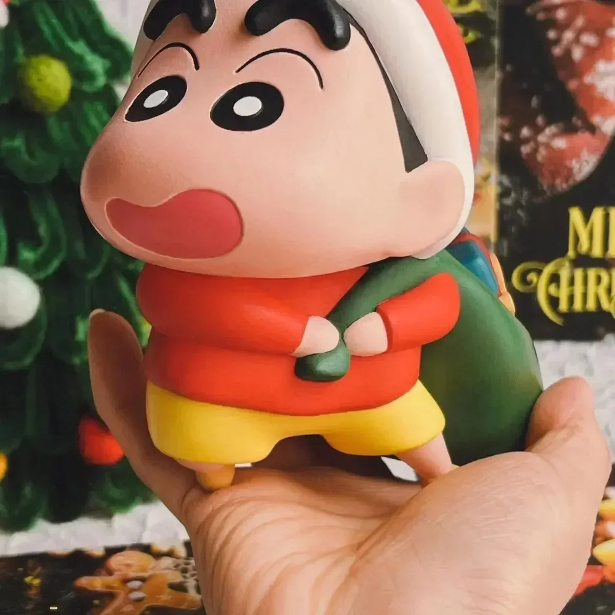 Christmas Crayon Shin-chan Cos Figure 12cm Cute Cartoon Doll Desktop Ornament Car Kawaii Christmas Gift