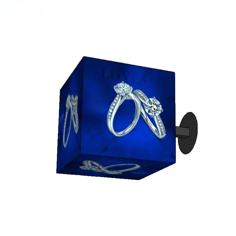 Indoor Five-Sided LED Cube Display Screen 500cd Brightness 1920/3840Hz Refresh Rate Video Wall Advertising Logo Model