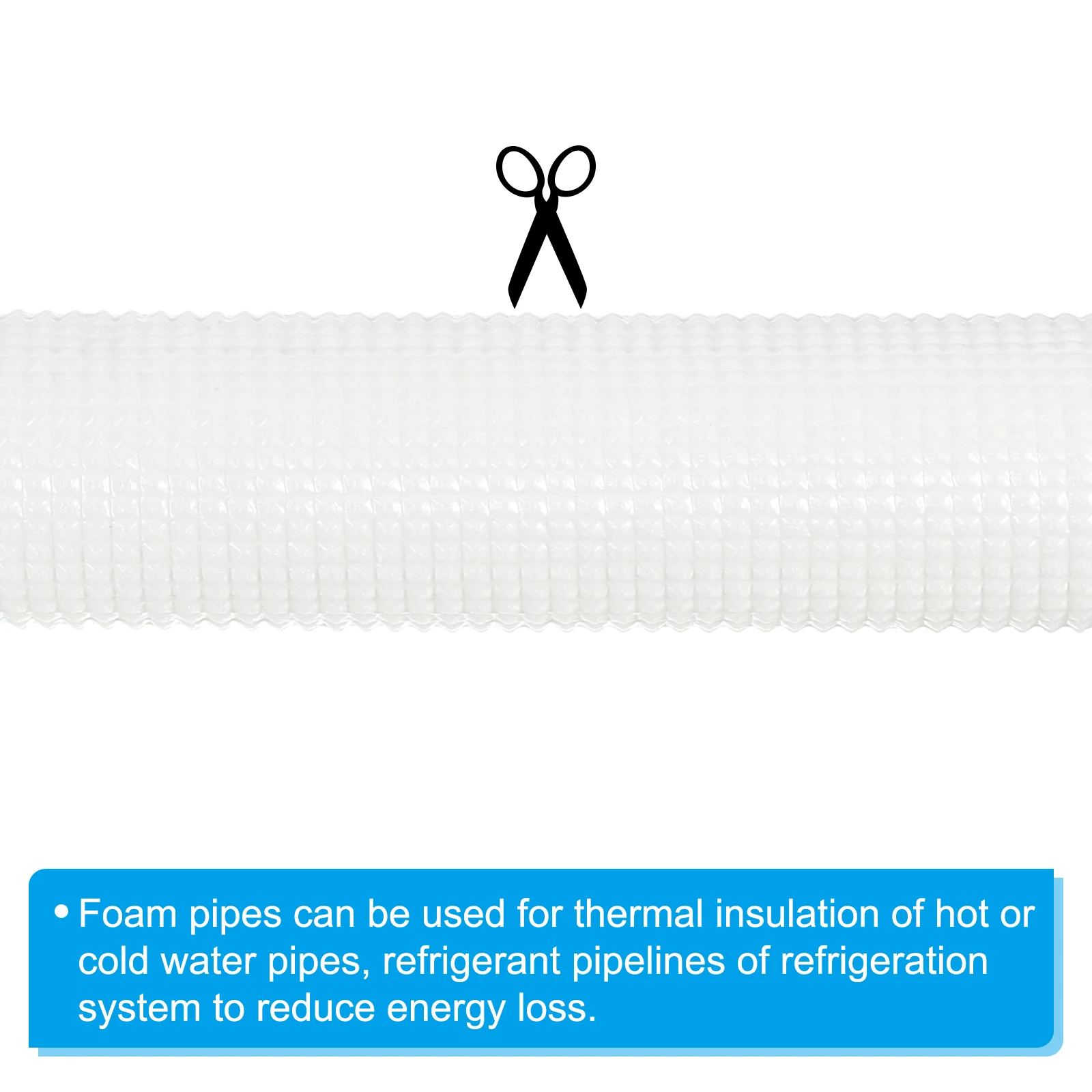 4.9ft Pipe Insulation Tubing, 1 Pcs 3/4 Inch ID Heat Preservation Insulated Foam Tubing Handle Grip