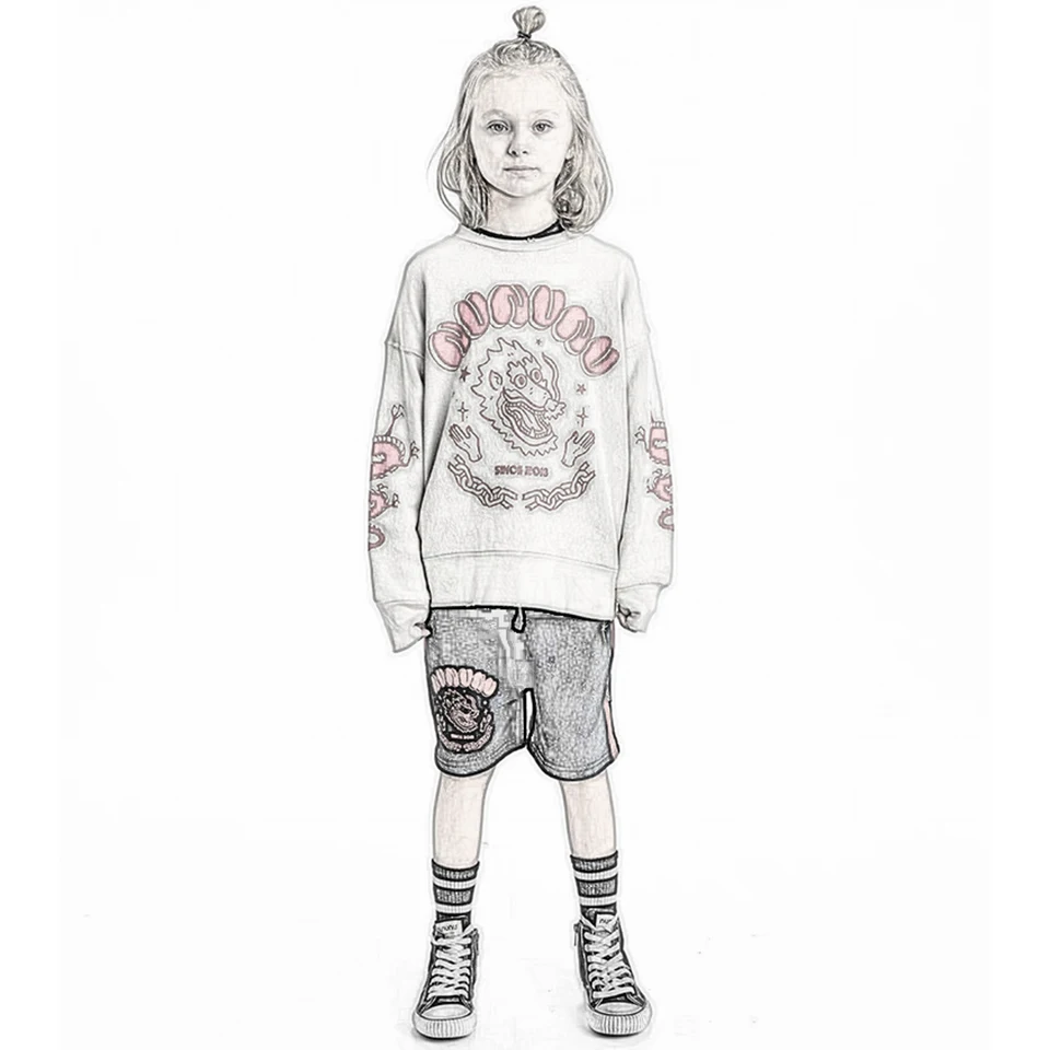 2024 Spring Summer N Clothes Set Kids New Clothes Boys Outerwear Children T Shirt Children Long Sleeve Tops Fashion Sport Pants