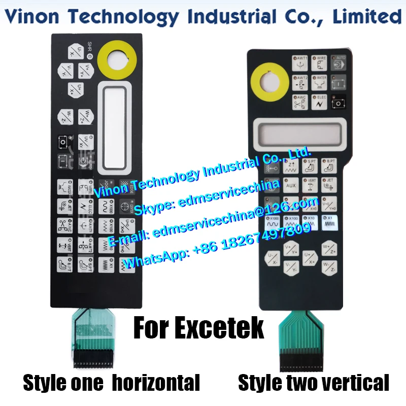 

Excetek machine use Remote control button sticker (Style one / Style two),Excetek spare parts,Keypad Sticker Manual Control Box