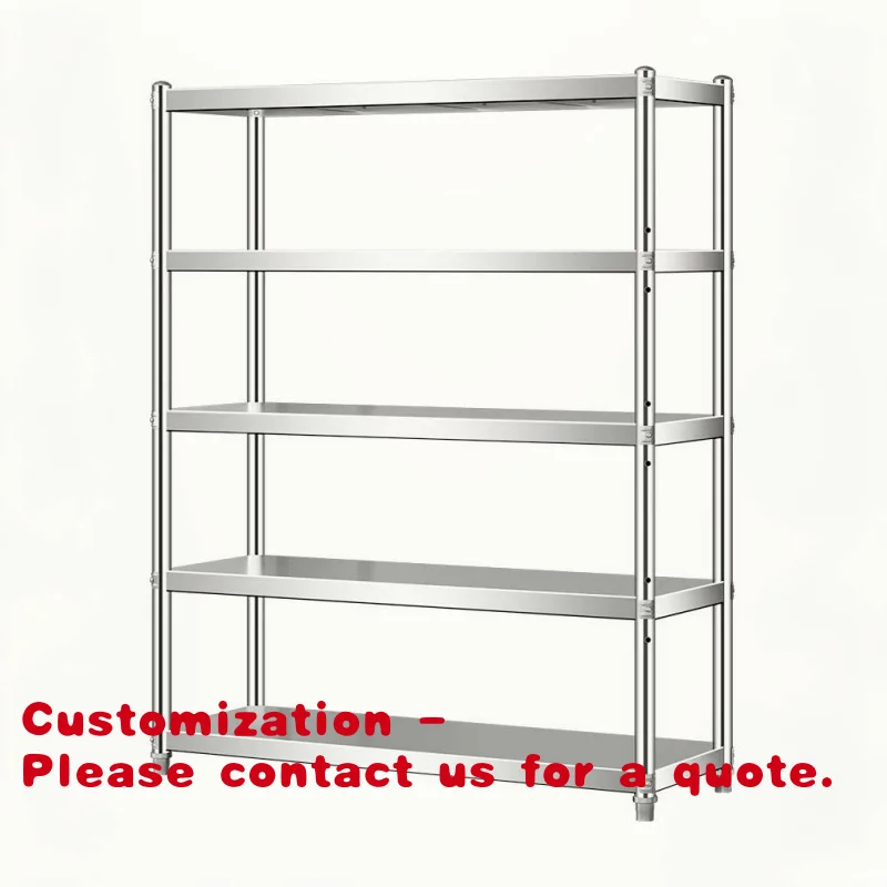 

Customize.High-quality Adjustable Stainless Steel Multi-tier Floor Storage Rack Suitable Home Kitchens