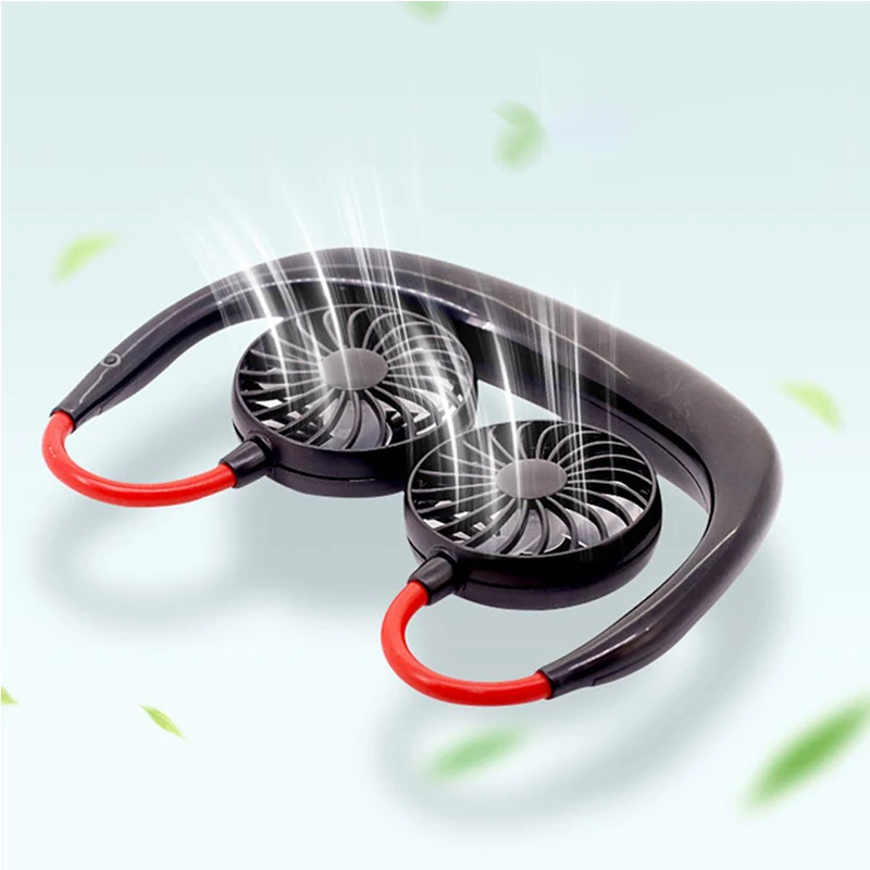 웨어러블 USB 충전 에어컨 선풍기, 휴대용 목 선풍기, 야외 무소음 목 선풍기, 도매, 신제품