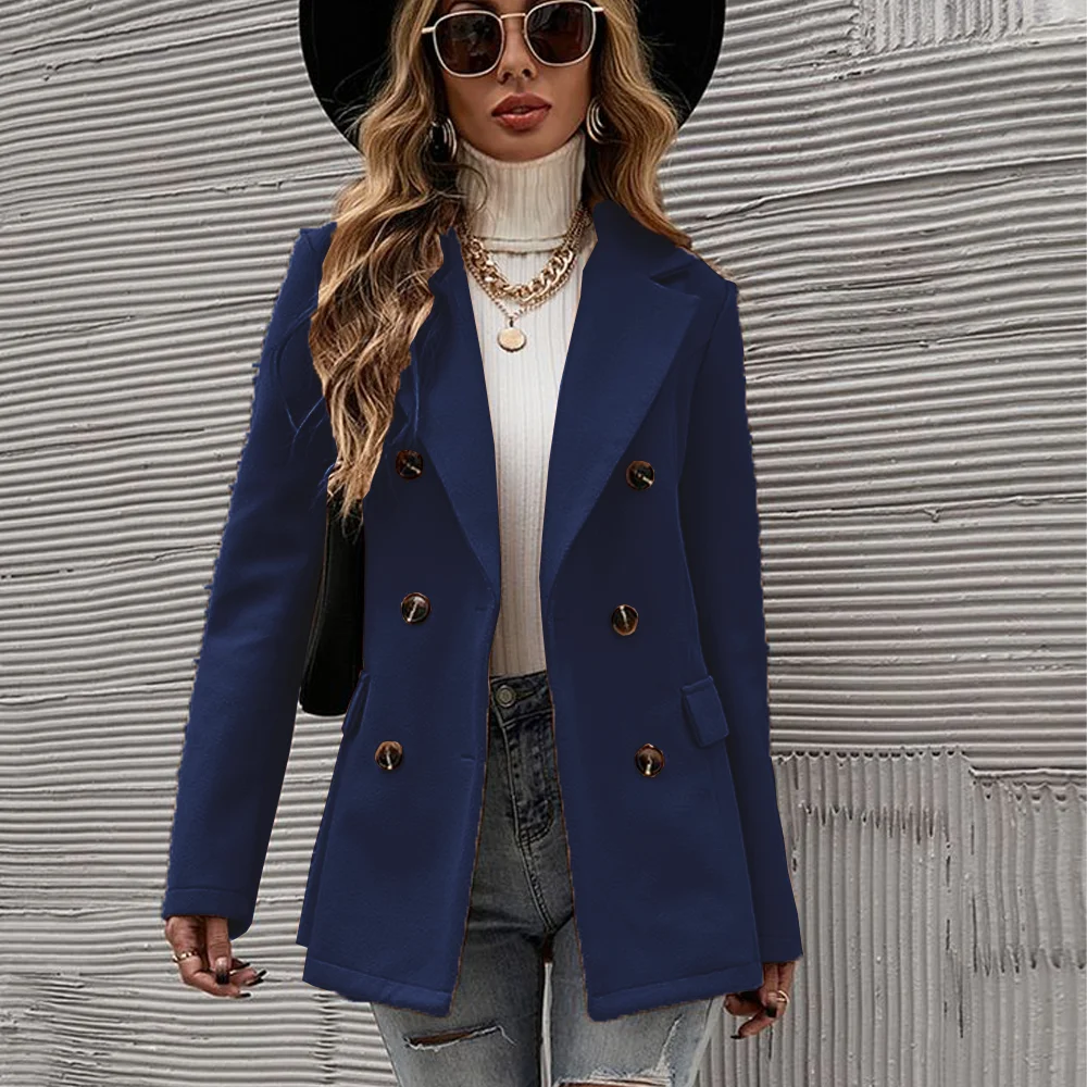 Women's suit jacket double breasted elegant and fashionable office clothes business leisure women's suit spring/summer 2024