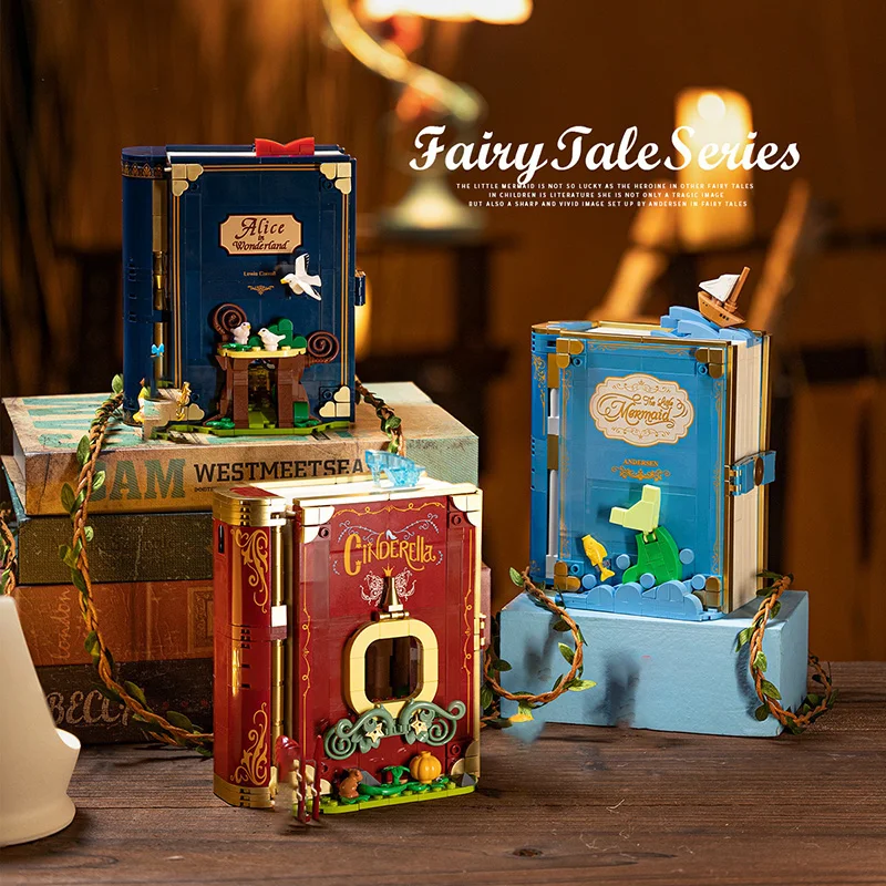 

Wekki 506172 Fairy Tale Town Series Building Blocks Book DIY Toys Brick Desktop Ornaments Girl gift