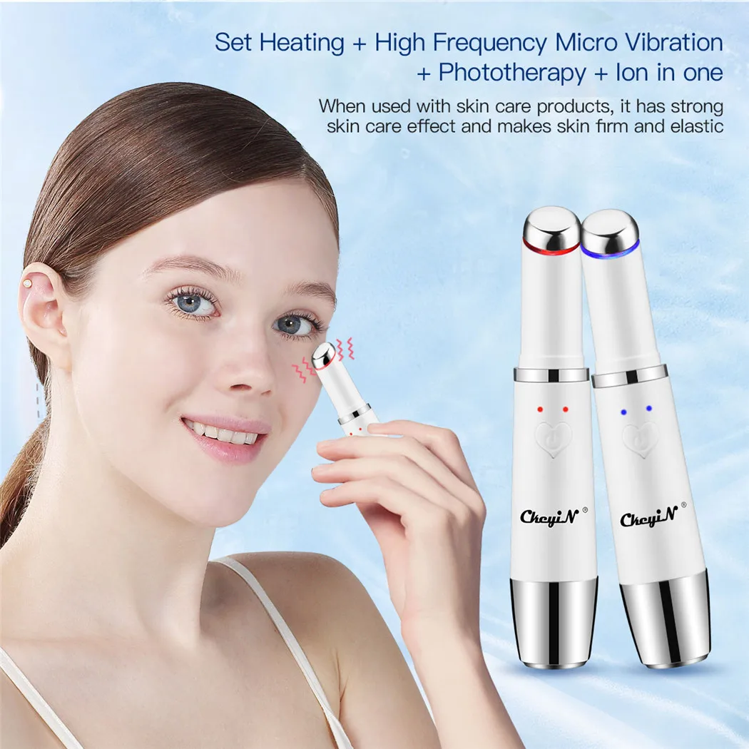 CkeyiN Neck Face Lifting Machine Face Massager Photon Therapy Eye Massage Instrument Vibration Anti Wrinkle Double Chin Remover