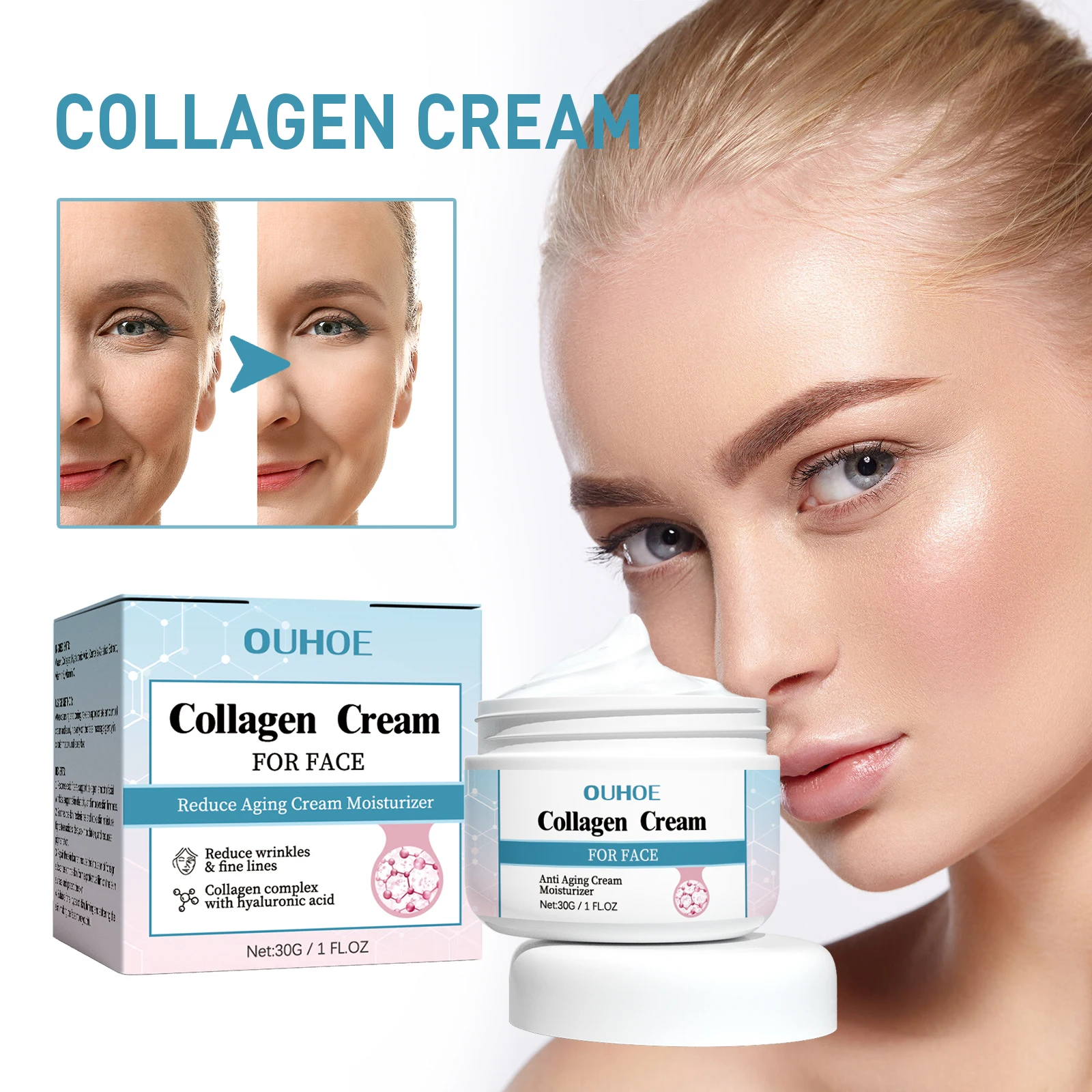 Collagen Firming Cream – Moisturizing, Tightening, Softening for OUHOE