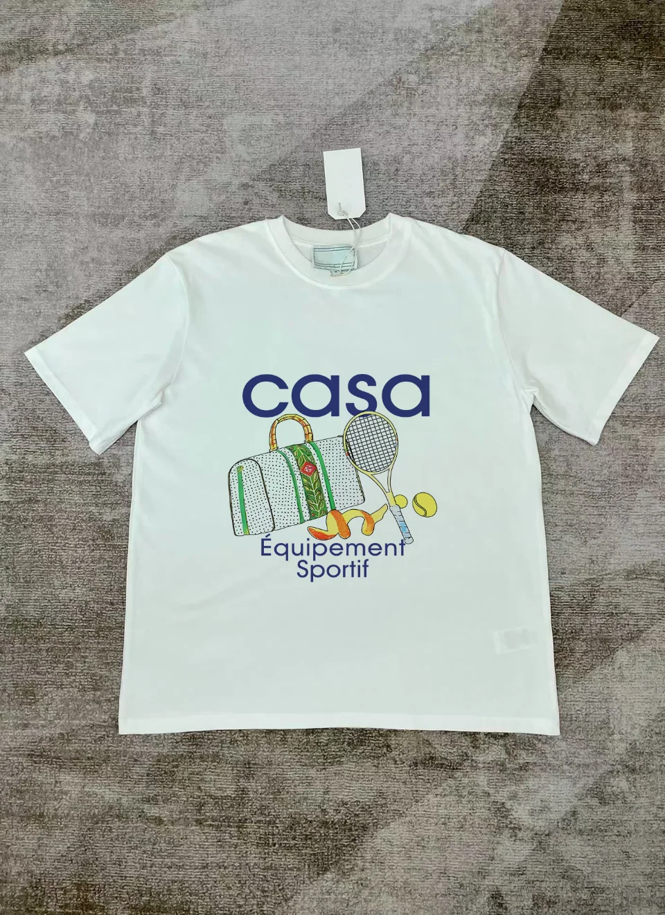 2024 Best Version 1:1 CASA Sports Logo Printed Women Men T shirts tees Hiphop Casual Tops Summer T shirt