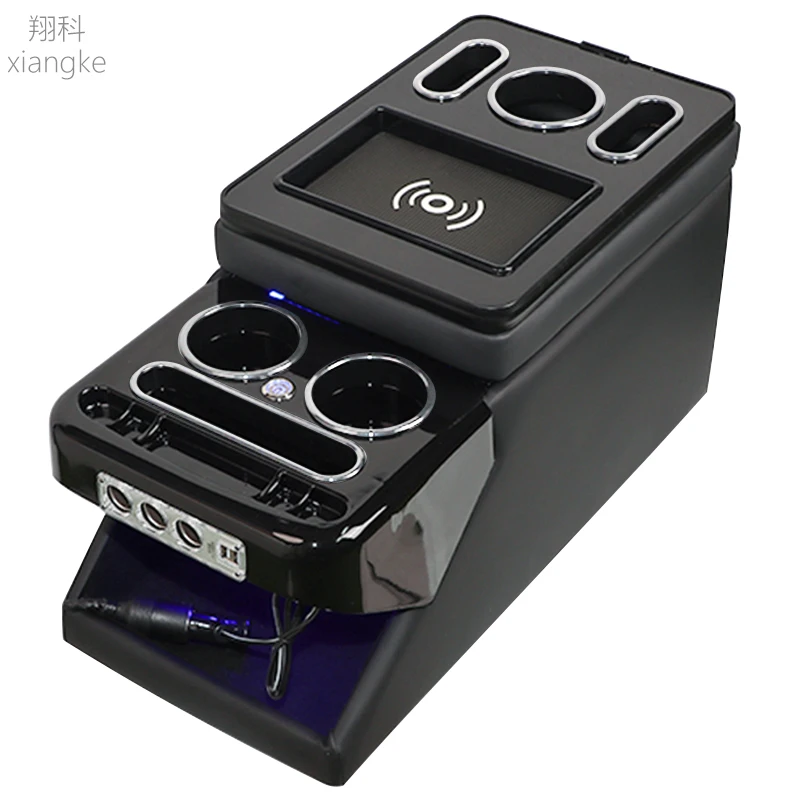 

For Toyota Proace Verso Front Handrail Box General Business Armrest Center Box Storage Apartment USB Charger MPV Storage Box