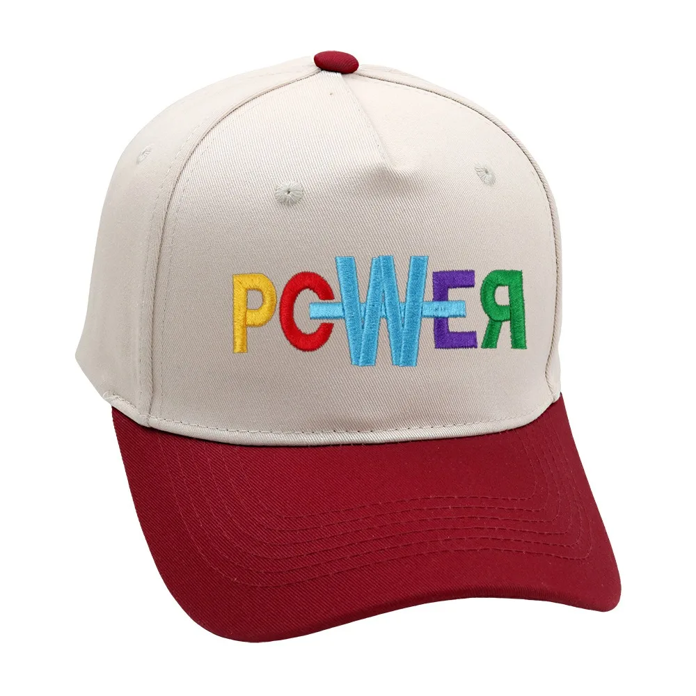 Outdoor Sports Retro Power Truck Driver Hat Color Blocked Embroidery Baseball Cap Popular Letter Female Lady Girl