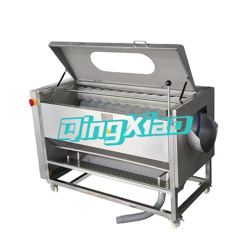Brush Roller Cleaning Machine for Root Vegetables Such As Carrots Taro Kudzu Root and Sea Snails Cleaning and Peeling Machine