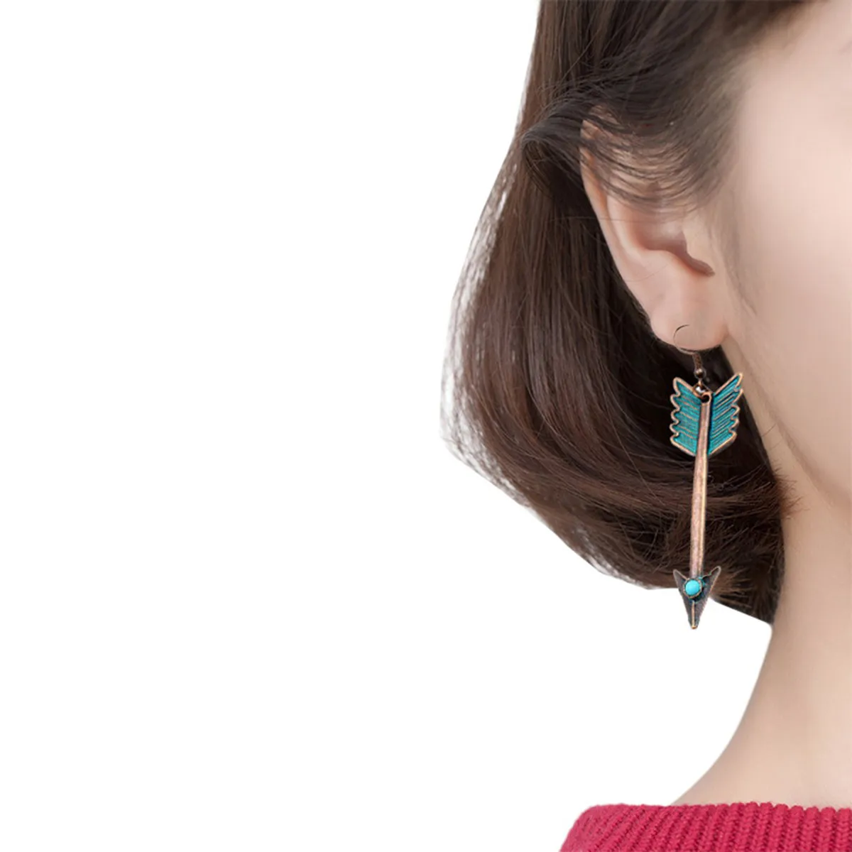 Hoop Earrings Beads Pearl Gold Exaggerated Singple for Teenagers Dangly Woman Hoops